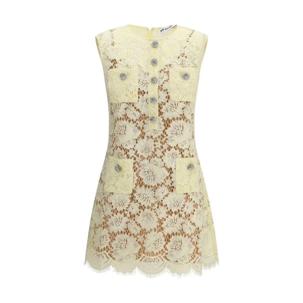 Self-Portrait Bicolor Polyamide Casual Dress - Zeiniez