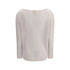Allude White Cashmere Sweater - Zeiniez