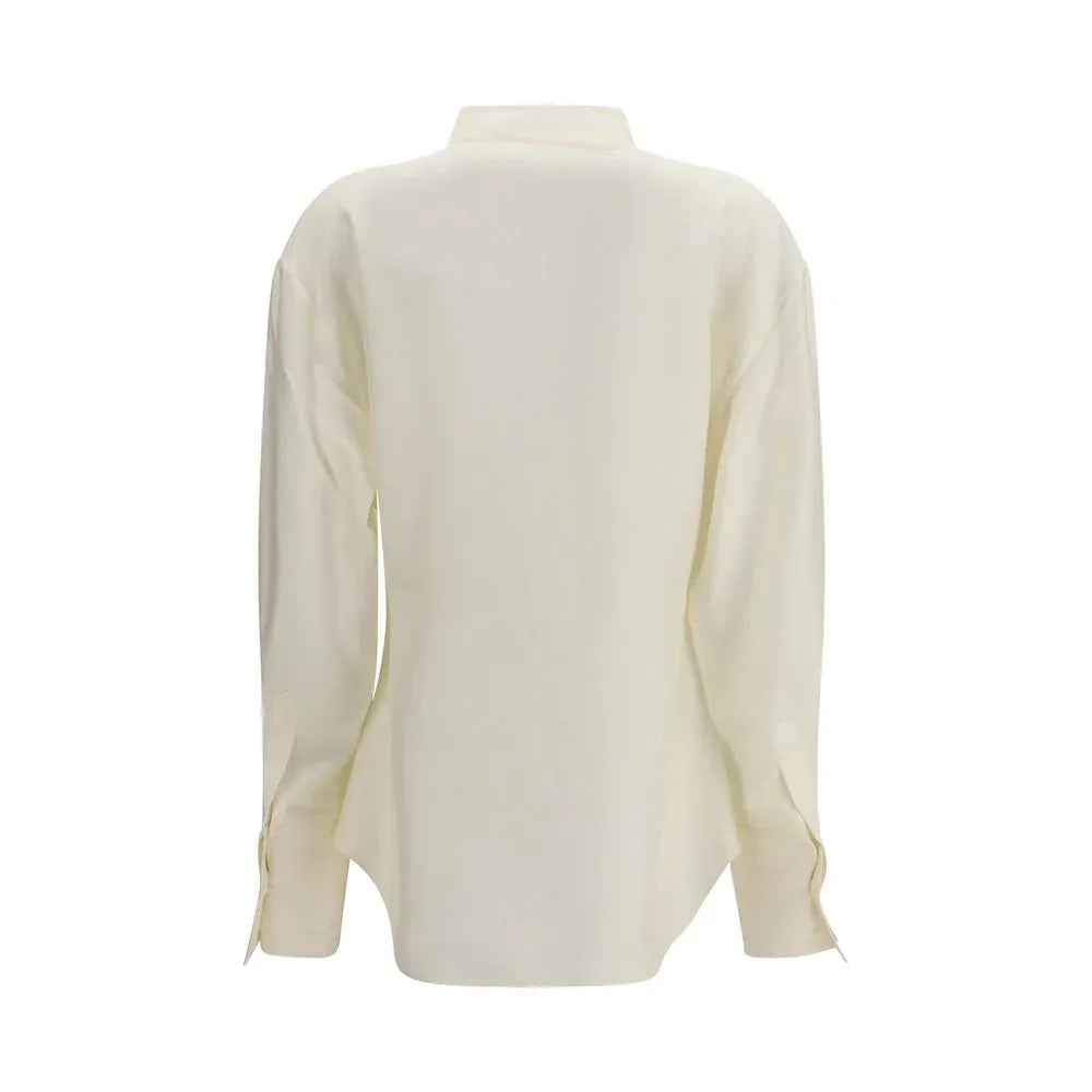 Rohe Beige Silk Dress Shirt - Zeiniez