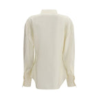 Rohe Beige Silk Dress Shirt - Zeiniez