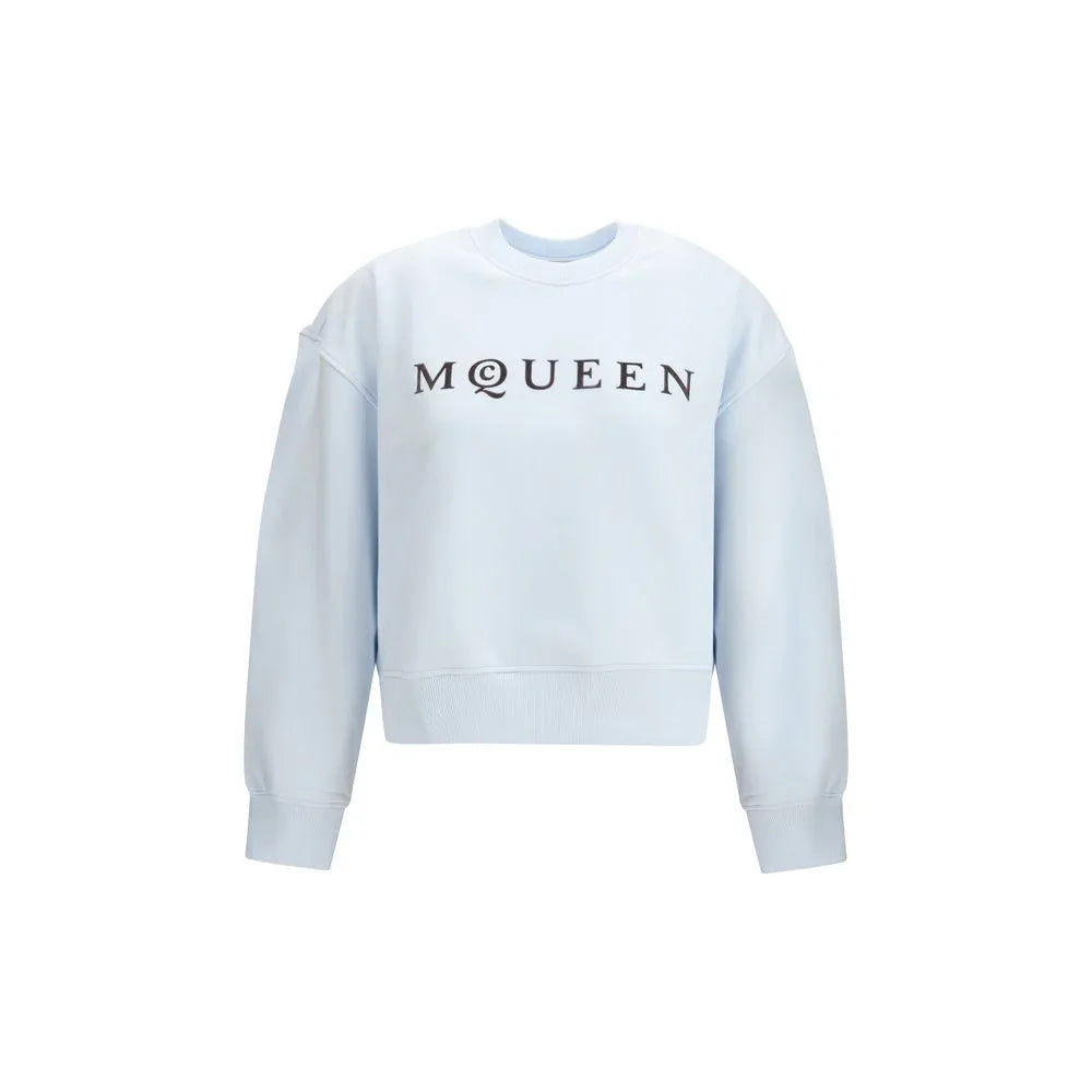 Alexander McQueen Blue Cotton Sweatshirt - Zeiniez