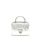 Coccinelle Silver Calf Leather Bos Taurus Handbag