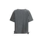 Ganni Gray Cotton T-Shirt - Zeiniez