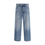 Haikure Blue Cotton Boyfriend Jeans - Zeiniez