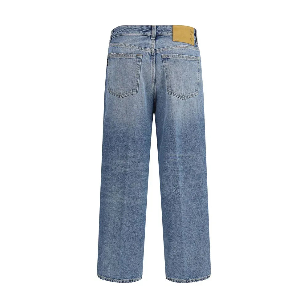 Haikure Blue Cotton Boyfriend Jeans - Zeiniez