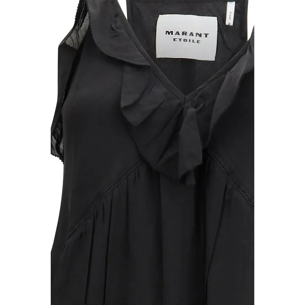Marant Etoile Black Cotton Casual Dress - Zeiniez