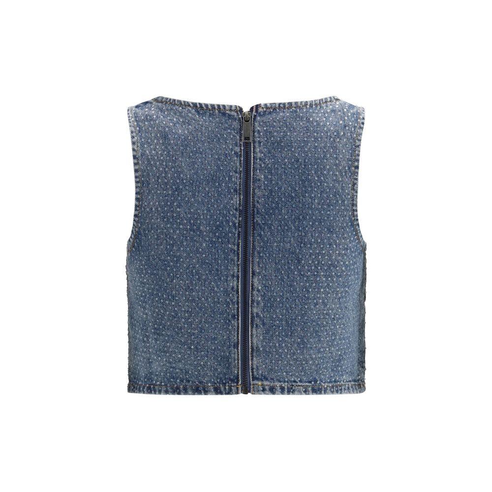 Self-Portrait Blue Denim Shirt - Zeiniez