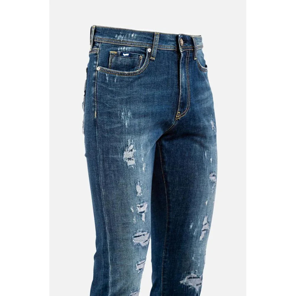 Gas Blue Cotton Jeans Denim - Zeiniez