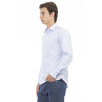 Baldinini Trend Blue Cotton Long Sleeve T-Shirt