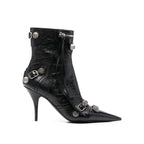 Balenciaga Black Lamb Leather Lace-Up Boots