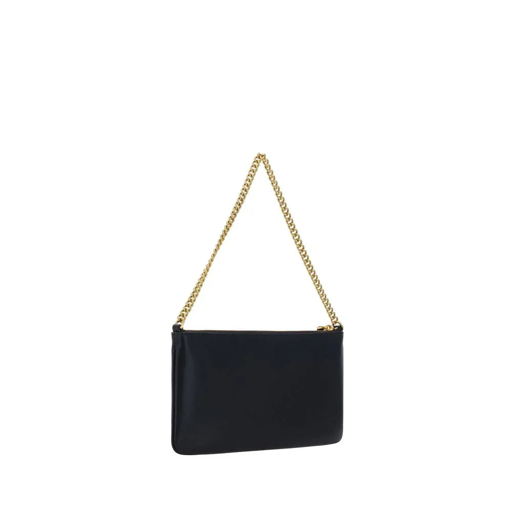 PINKO Black Calf Leather Bos Taurus Shoulder Bag - Zeiniez