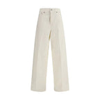 Haikure White Cotton Straight-Leg Jeans - Zeiniez