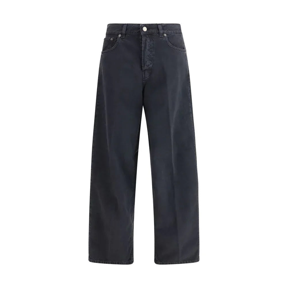 Haikure Black Cotton Straight-Leg Jeans - Zeiniez
