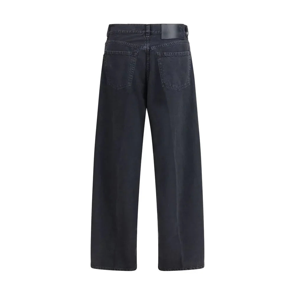 Haikure Black Cotton Straight-Leg Jeans - Zeiniez