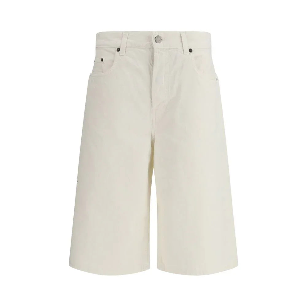 Haikure White Cotton Bermuda Shorts - Zeiniez