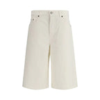 Haikure White Cotton Bermuda Shorts - Zeiniez