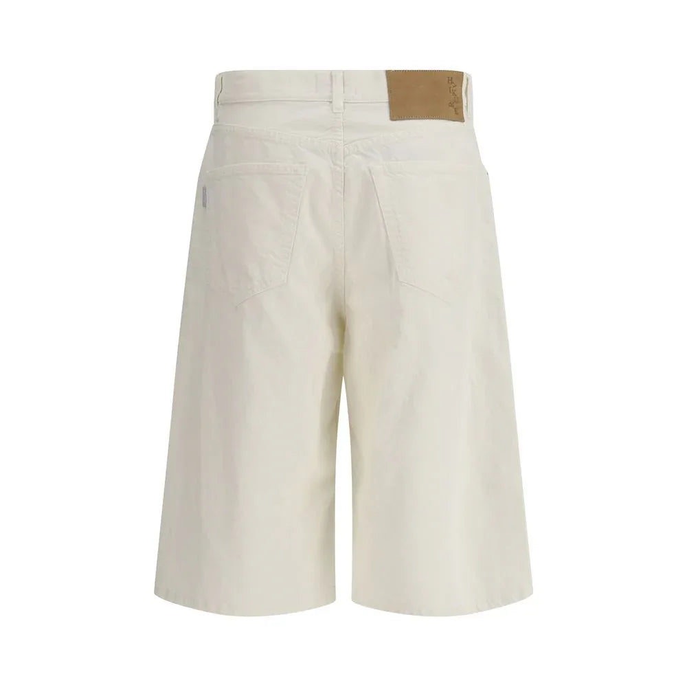 Haikure White Cotton Bermuda Shorts - Zeiniez
