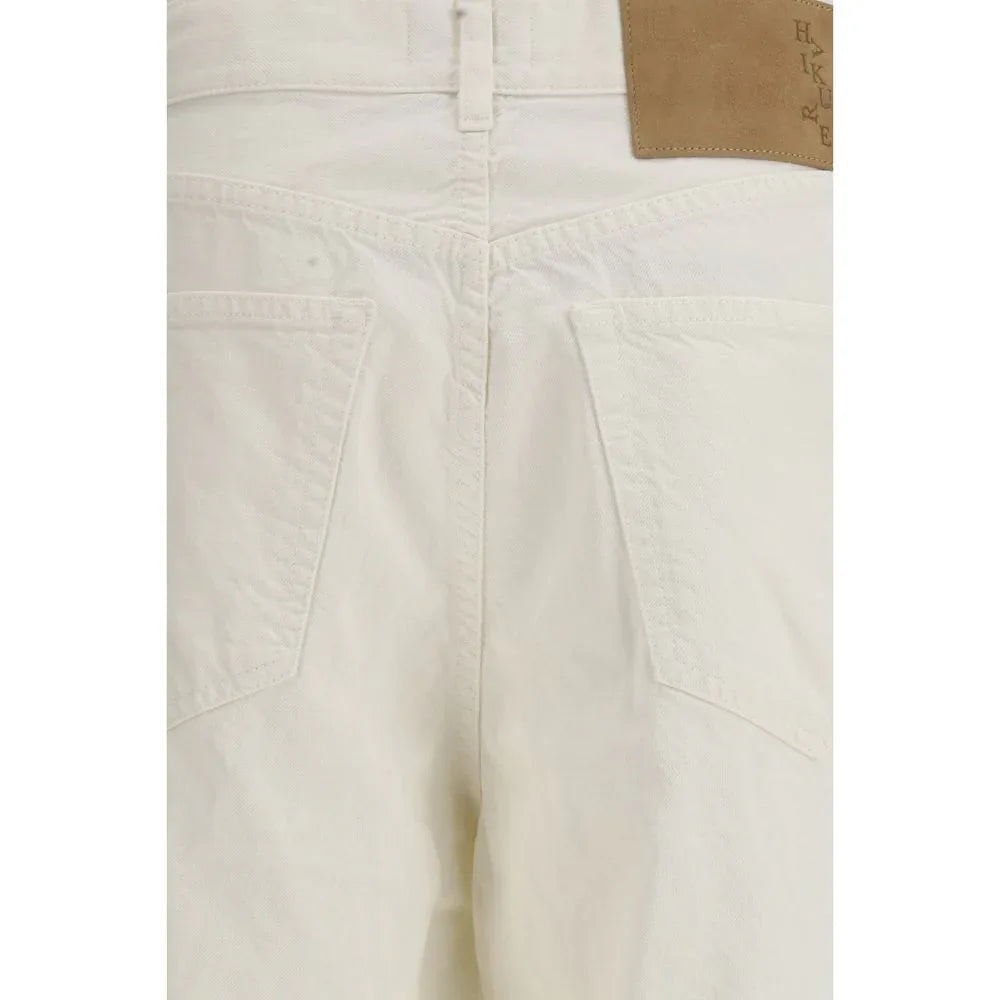Haikure White Cotton Bermuda Shorts - Zeiniez