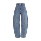 Self-Portrait Blue Cotton Relaxed Fit Jeans - Zeiniez