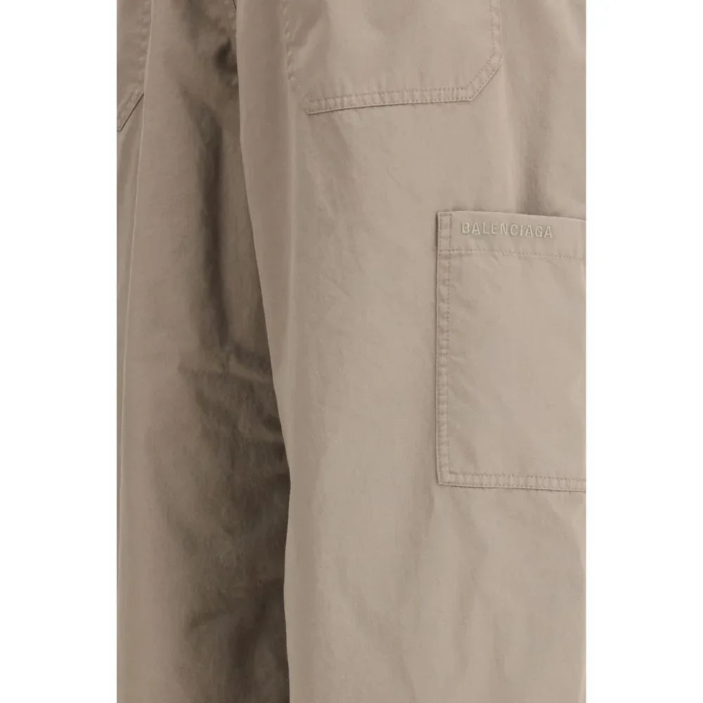 Balenciaga Beige Cotton Casual Pants - Zeiniez