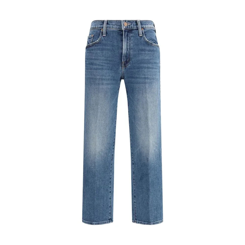 Mother Denim Blue Cotton Relaxed Fit Jeans - Zeiniez