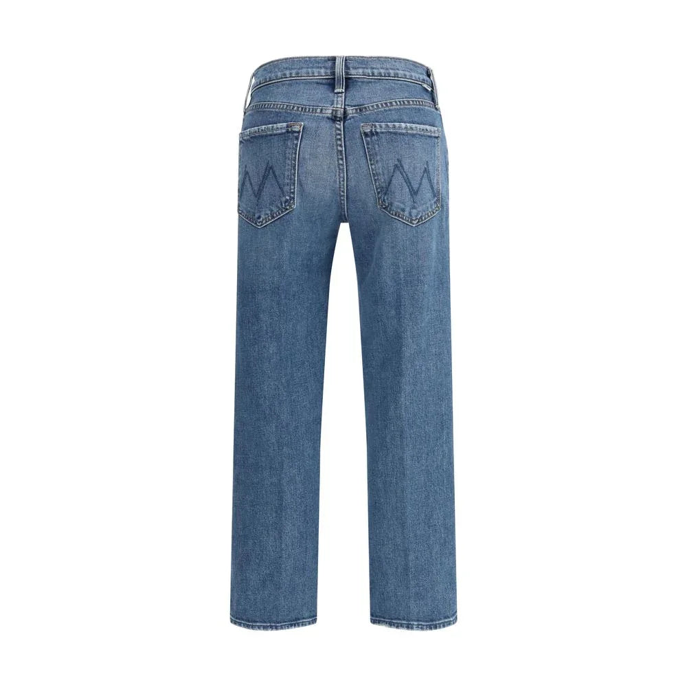 Mother Denim Blue Cotton Relaxed Fit Jeans - Zeiniez
