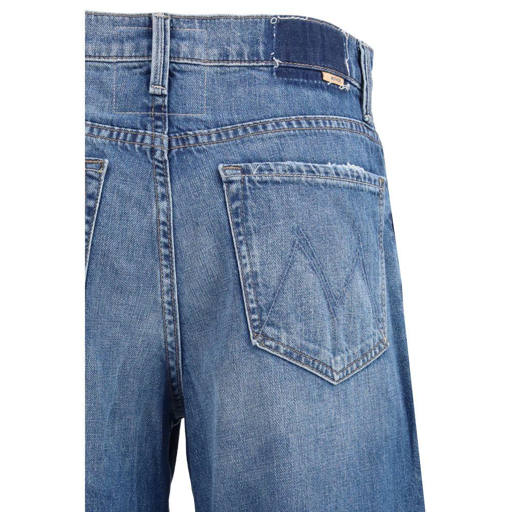Mother Denim Blue Cotton Flared Jeans - Zeiniez