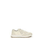 Prada Beige Nylon Low Top Sneakers - Zeiniez