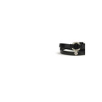 Alexander McQueen Black Calf Leather Bos Taurus Bracelet - Zeiniez