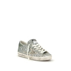 Golden Goose Silver Fabric Low Top Sneakers - Zeiniez