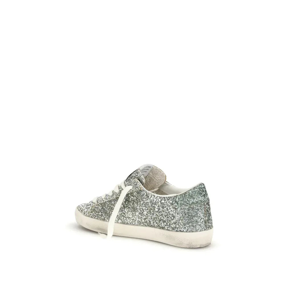 Golden Goose Silver Fabric Low Top Sneakers - Zeiniez