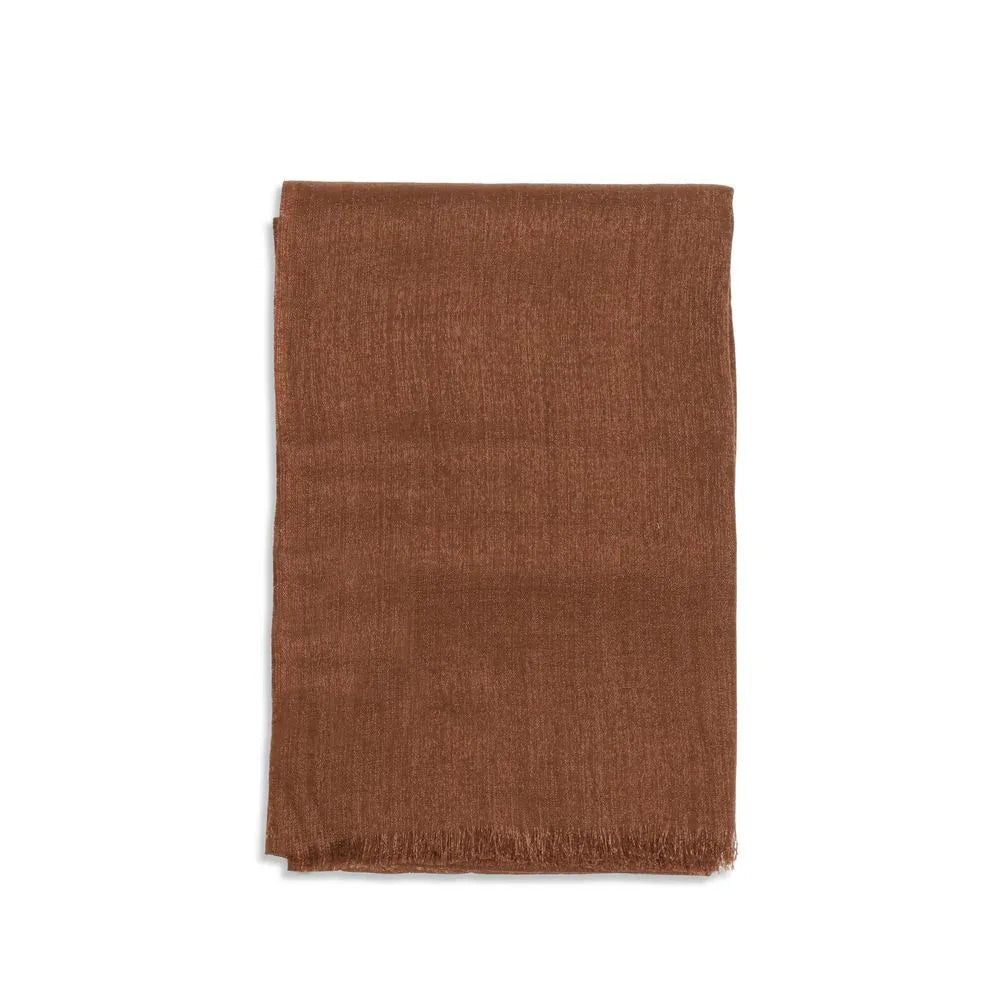 Brunello Cucinelli Brown Cashmere Scarf - Zeiniez
