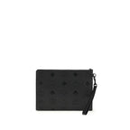 MCM Black Calf Leather Bos Taurus Clutch Bag - Zeiniez
