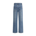 Self-Portrait Blue Cotton Straight-Leg Jeans - Zeiniez