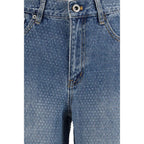 Self-Portrait Blue Cotton Straight-Leg Jeans - Zeiniez