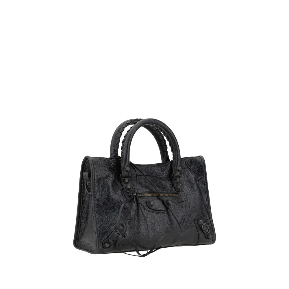 Balenciaga Black Calf Leather Bos Taurus Shoulder Bag - Zeiniez