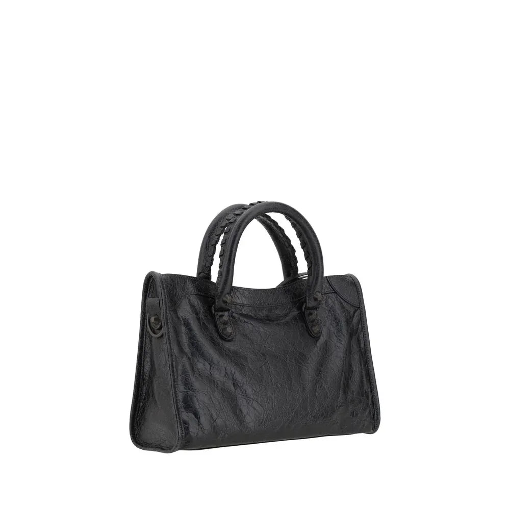Balenciaga Black Calf Leather Bos Taurus Shoulder Bag - Zeiniez