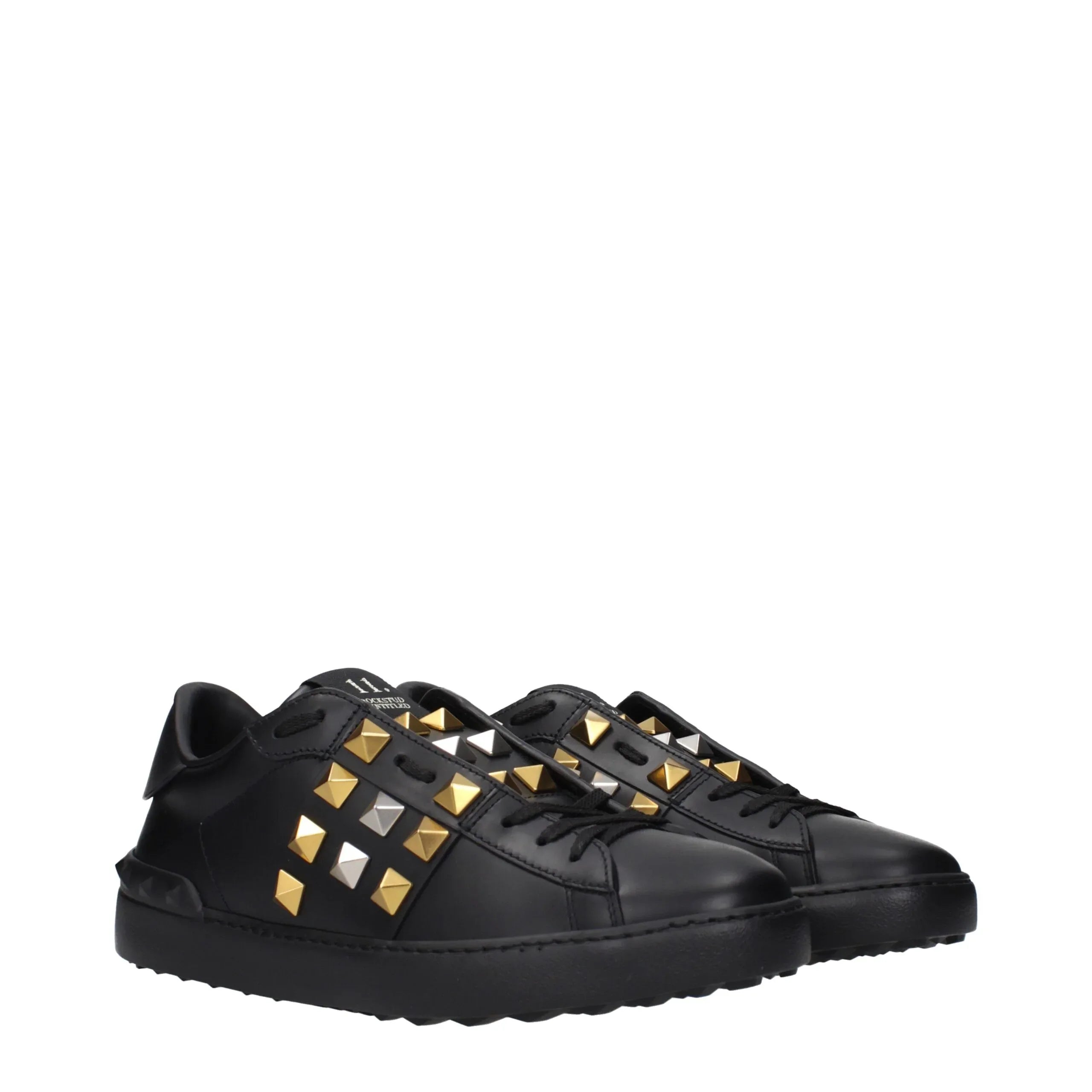 Valentino Garavani Black Leather Sneakers - Zeiniez