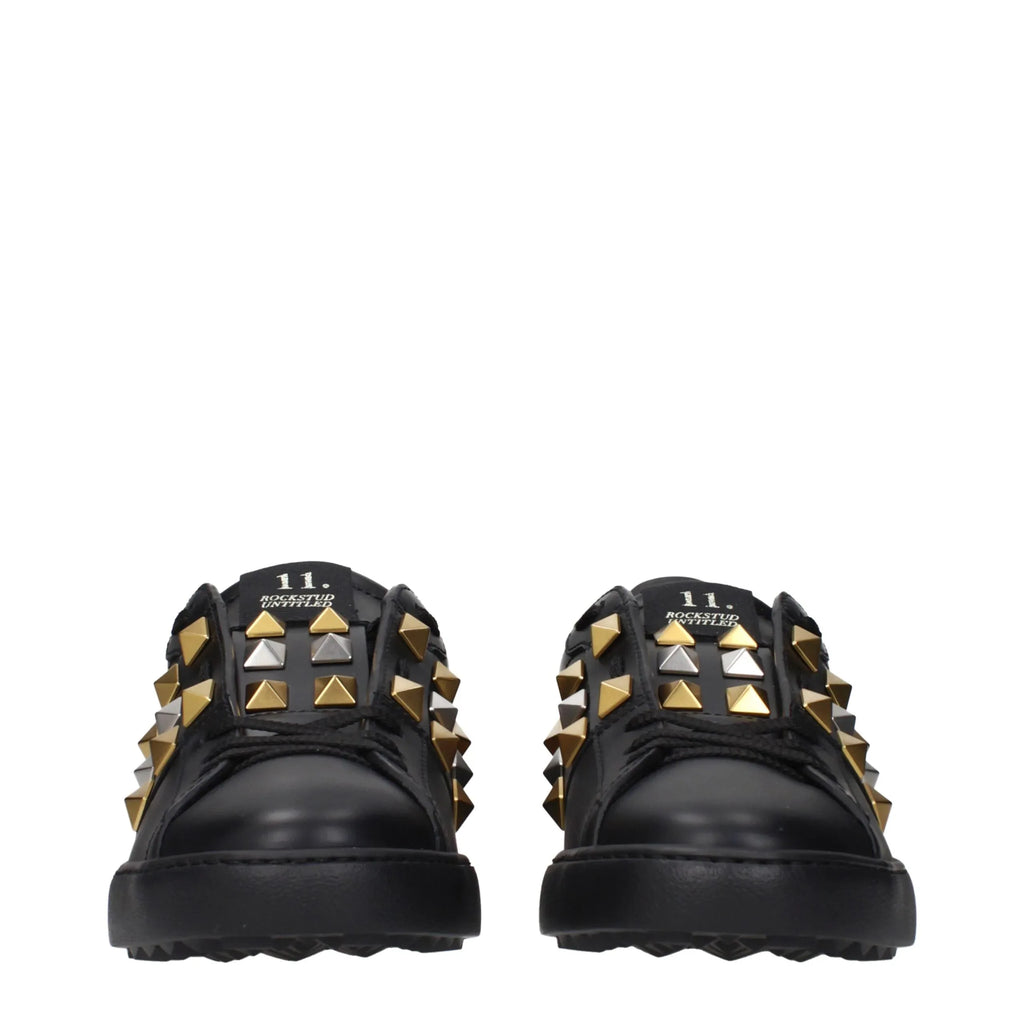 Valentino Garavani Black Leather Sneakers - Zeiniez