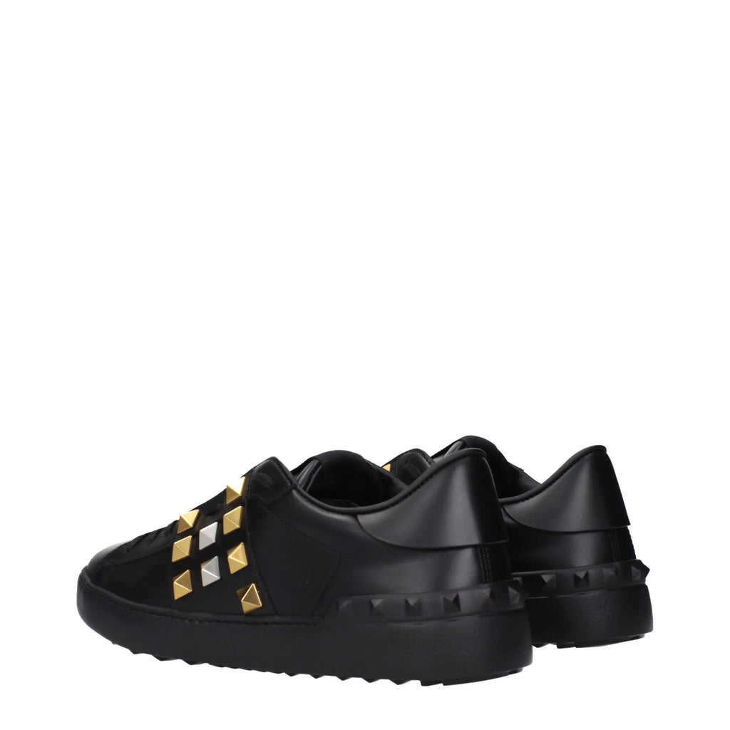 Valentino Garavani Black Leather Sneakers - Zeiniez