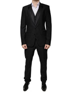 Dolce & Gabbana Black Virgin Wool Tuxedo - Zeiniez