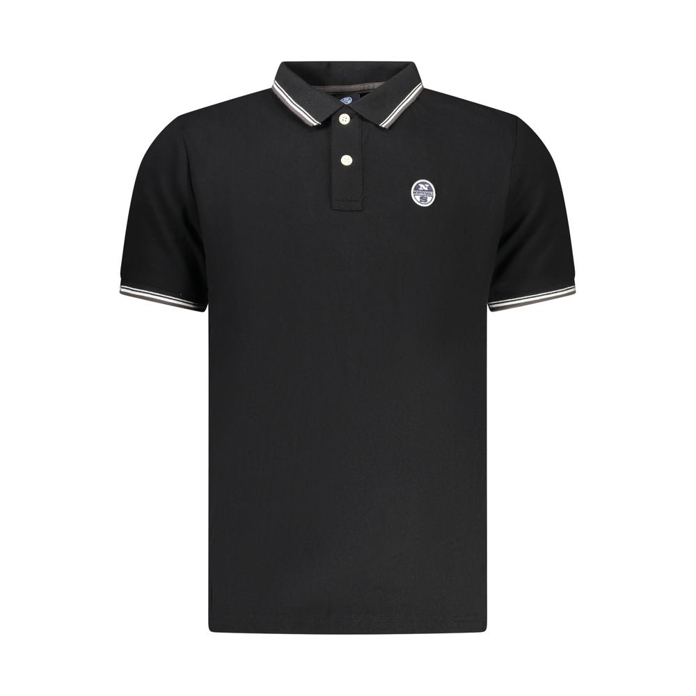 North Sails Black Cotton Polo Shirt
