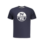 North Sails Blue Cotton Men T-Shirt