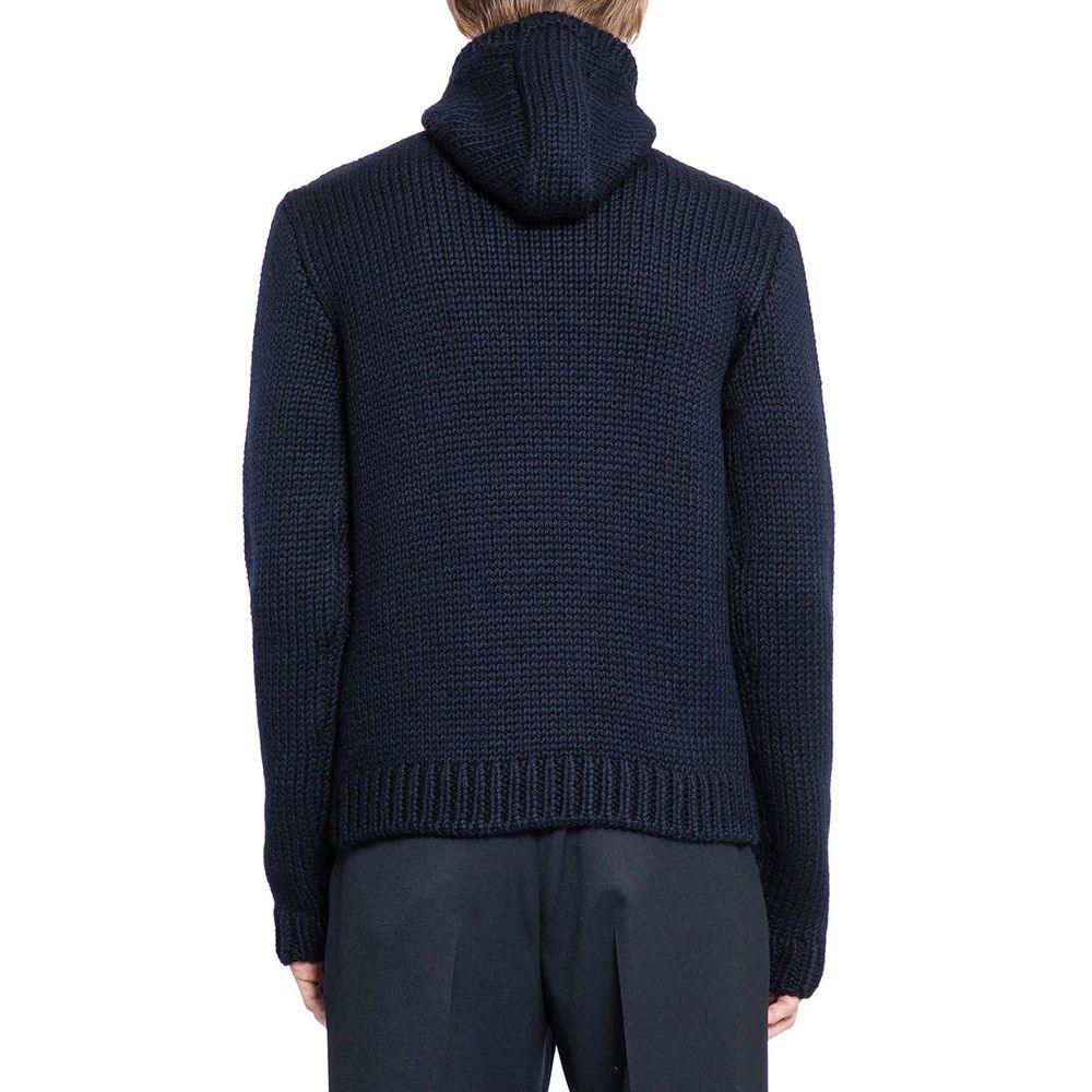 Prada Blue Wool Sweatshirt - Zeiniez