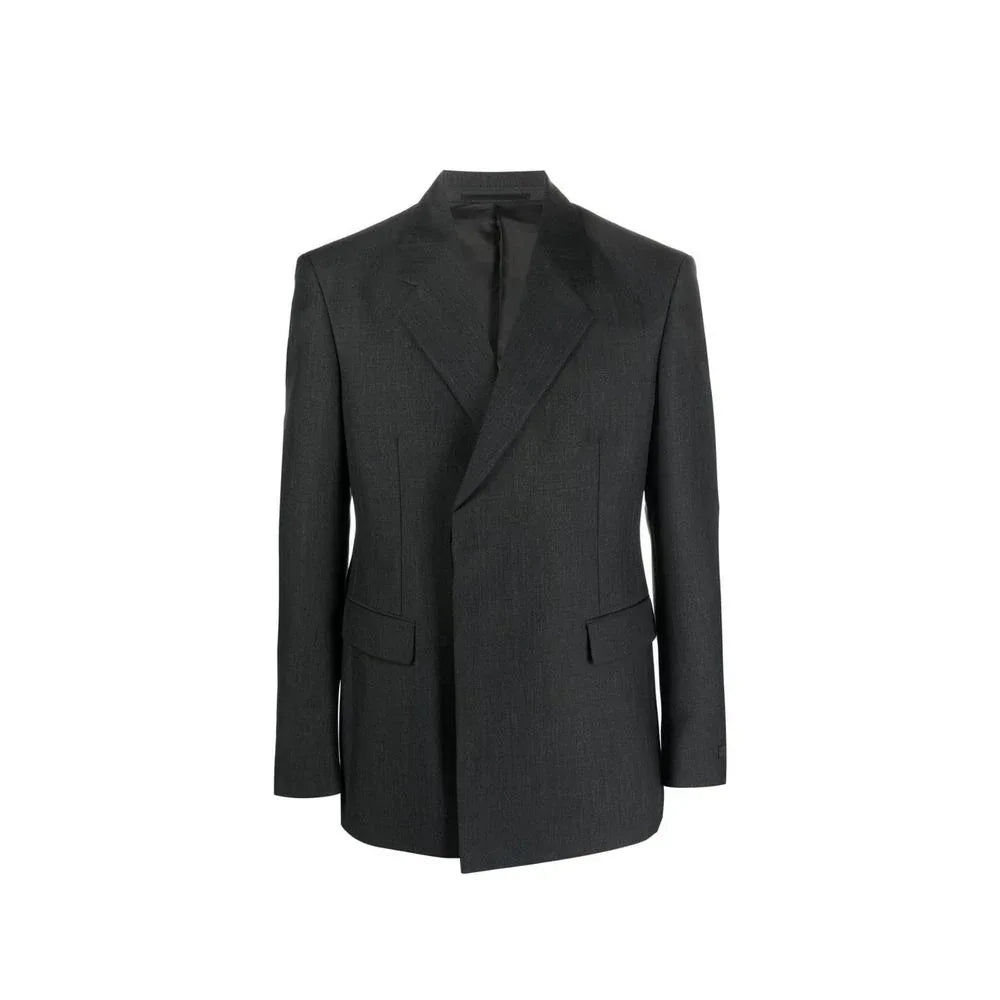 Prada Gray Wool Coat - Zeiniez
