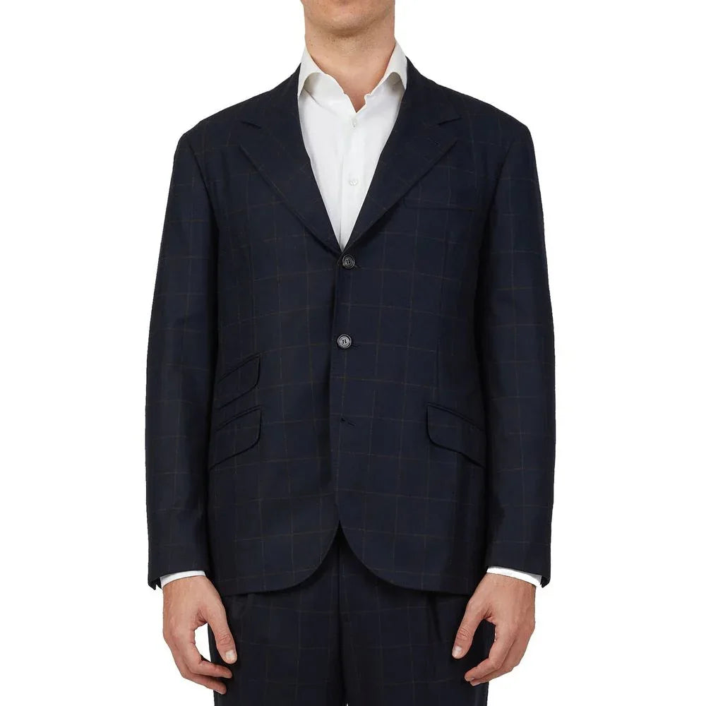Brunello Cucinelli Blue Wool Two-Piece Suit - Zeiniez