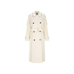 Burberry White Cotton Coat