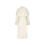 Burberry White Cotton Coat