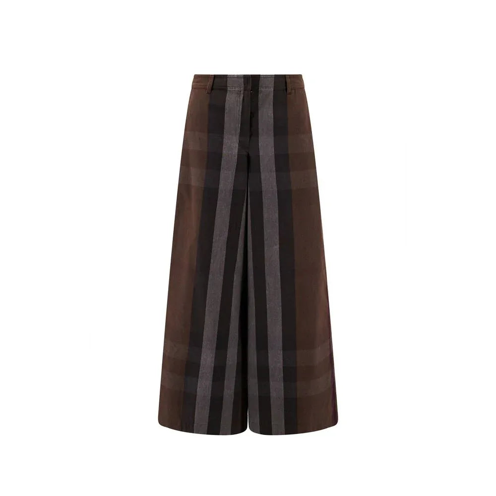Burberry Brown Cotton Casual Pants - Zeiniez