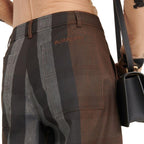Burberry Brown Cotton Casual Pants - Zeiniez